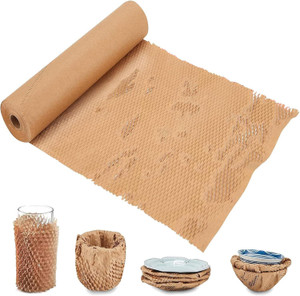 JPPL Paper Honeycomb Roll | Packaging & Shipping Supplies Bubble Wrap Alternative | Eco-Friendly (390mm / 16 inch x 10 Meter) 80 gsm Paper Roll