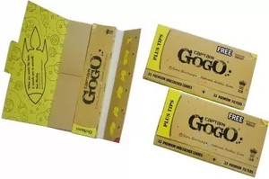 CAPTAIN GOGO Natural Arabic Slow Burning Papers with Filters and Crushing Tray Unruled King 13 gsm Paper Roll