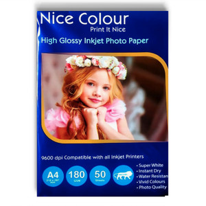 Flipkart.com | Nice Colour Premium High Glossy Inkjet Paper Pack of 50 ...