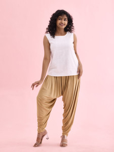 GO COLORS Viscose Rayon Solid Patiala
