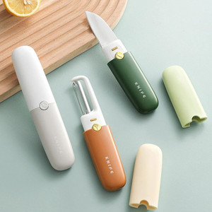 Dominic Multifunctional 2 in 1 Stainless Steel Fruit Knife Peeler (pack of 1) Straight Peeler