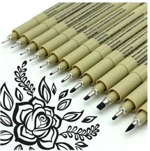 ExeQianming Fineliner Ink Pens Waterproof Archival Ink Fine Point Drawing Pens for Sketching Fineliner Pen
