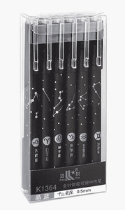 SAH Avengers Theme Erasable Gel Pen Set Of 6 For Kids. 0.5mm Nib Size Gel Pen Gel Pen