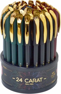 FLAIR 24 Carat Ball Pen Tumbler Set | Elegant Looks With Smudge Free Writing Ball Pen