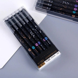 fixer Printed Star Galaxy Erasable Blue Gel Pens 0.5mm, Gel Pen