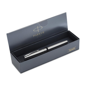 PARKER Frontier Stainless Steel, Chrome Trim Fountain Pen
