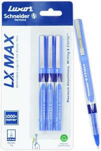 Luxor Schneider LX MAX | Needle Tip | 0.5 mm | 1000+ Meters Writing Length | German Technology Roller Ball Pen