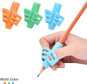 SYGA 3 Pcs Two-finger Pencil Grips Silicone Baby Pencil Holder Handwriting Learn Writing Training Grip Pencil Grip