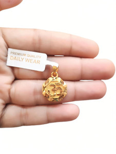 DIVS FASHION OM GOLD LOCKET FOR WOMEN AND MEN Gold-plated Brass Locket