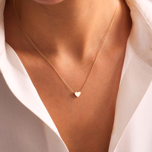 RKB सेल्स Gold-toned heart shape minimal chain for girls and women Gold-plated पीतल