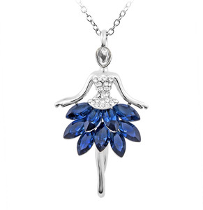 NAKABH Elegant Pendant with Chain Silver Copper Pendant