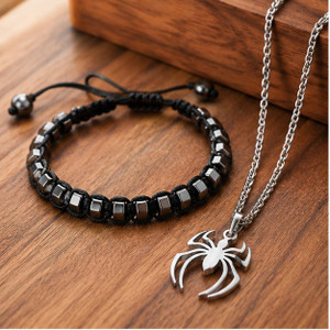 MaAura Silver Spider Pendant Chain - Image 5