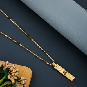 Nikza Exclusive Shree Ram necklace Gold-plated Stainless Steel Pendant Set