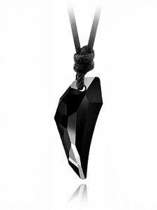 YELLOW CHIMES Wolf Tooth Crystal Collection Men and Women Crystal Crystal, Leather Pendant