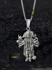 syrma Panchmukhi Hanuman- Men and Women Silver Stainless Steel Locket