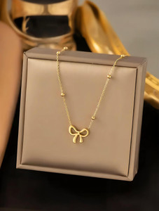 alinora jewels Gold Bow Pendant Necklace - Image 5