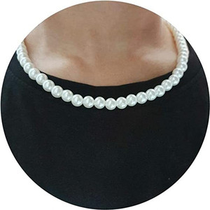 zebisco Round Shape South Sea Pearl Moti Mala Beautiful Necklace for Women Mother of Pearl Pendant
