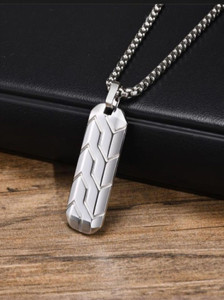 Ruhi Collection Stainless Steel Commando Silver Pendant Necklace Titanium Stainless Steel Pendant