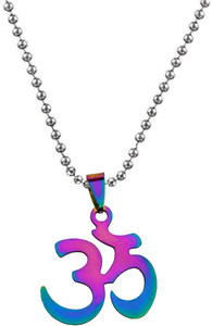 M Men Style Religious Lord Om Namah Shivaya Locket With Ball Chain Pendant Necklace For Men Titanium Stainless Steel Pendant