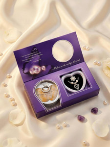 Rajwanti Collection Love Pearl Necklace Gift Set Valentine Gift For Women & Girls Real Oyster Rhodium Pearl Brass Locket Set