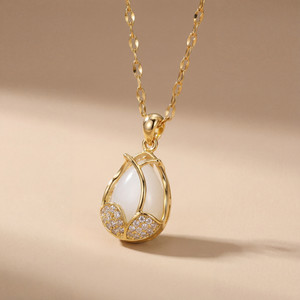 MYKI Rose Design Stainless Steel Pendant Gold-plated Stainless Steel Pendant