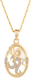 BELWICK Gold Plated God OM SHREE MURLI Pendant Set Gold-plated Diamond Brass Pendant Set