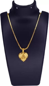 KAAYRA Om Religious Gold Plated Pendant With Unic Chain Man For Women Gold-plated Brass Pendant Set