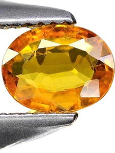 Aanya Jewels 6.25 Ratti Yellow Sapphire-Pukhraj Stone Original Certified Natural Gemstone Rashi Ratan Stone Sapphire Stone