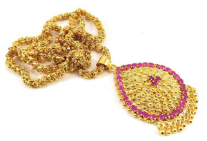 CM FASHIONS One Gram Gold Plated Traditional Trendy Stylish Dollar Chain. Gold-plated Copper