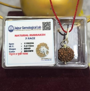A & S VENTURES 7 mukhi card Original Nepali Rudraksha Wood Locket Set