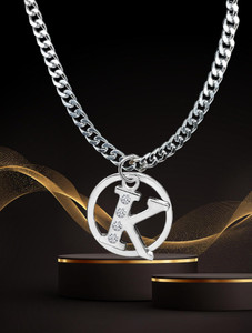 D2Fashion K Alphabet Locket Metal Pendant