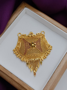 Niva Fashion Trendy MangalSutra Brass, Gold-plated Brass Pendant