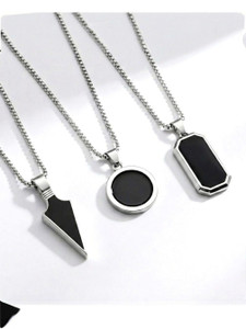 kazare Pendant For Men | Boys Chain Locket | Fashion Locket Rhodium Alloy Pendant
