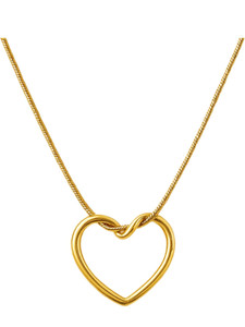 SASHAA Gold-Plated Heart Pendant Necklace for Women & Girls Gold-plated Stainless Steel Locket