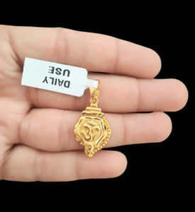 Sonutrades New trendy OM pendant locket micro gold plated daily wear Gold-plated Brass Pendant