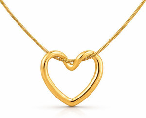 MEHERA JEWELS Original Anti Tarnish Heart Pendant Necklace for Women | 18K Gold-plated Stainless Steel Pendant