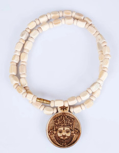 Tigeto Shree Khatu shyam loket wood and Tulsi mala wood original Wood Locket