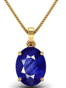 Chopra Gems Blue Sapphire Locket Pendant (Nilam/Neelam) Rashi Ratan Gemstone for Men/Women Stone Pendant