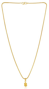 PYR Fashion Simple Chain with Pendant Lord Ganesha Locket Ganpati Ganesh ji Maharaj Gold-plated Alloy Pendant Set