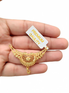 SAPNAPALACE Premium Gold Plated Mangalsutra Pendant Gold-plated Brass Pendant Set