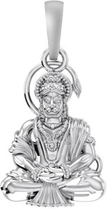 Akshat Sapphire Sterling Silver (92.5% purity) God hanuman Pure Silver Lord hanuman Locket for Good Health & Wealth Sterling Silver Pendant