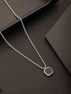 kazare Men Pendant | Pendant For Boys | Locket For Men | Fashion Locket Rhodium Alloy Locket Set