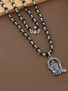 EiVAA Lord Murugan Karungali Mala Silver Pendnet for Men,Women Metal Silver Alloy Pendant Set