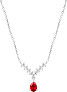 GIVA Sterling Silver Soulmate Necklace for Womens Rhodium Zircon Silver Pendant