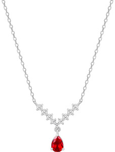 GIVA Sterling Silver Soulmate Necklace for Womens Rhodium Zircon Silver Pendant