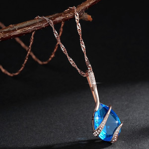 MYKI Beauty Rose Gold Pendant for Women & Girls Gold-plated Crystal Stainless Steel Pendant