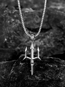 Lyzoo Trident Pendant Silver Stainless Steel - Image 4