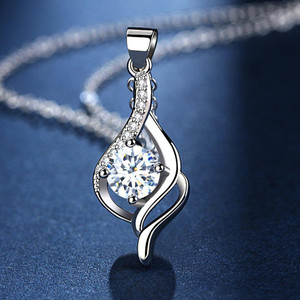 MYKI Super Solitaire Gorgeous Zircon Pendant for Women & Girls Sterling Silver Swarovski Zirconia Sterling Silver Pendant