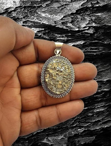 VIBESLE Pyrite Cluster Pendant, Crystal for Wealth, Prosperity, Abundance.for men &women Crystal Crystal Pendant