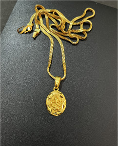AnshEnterprises Gold-plated Crystal Brass Locket